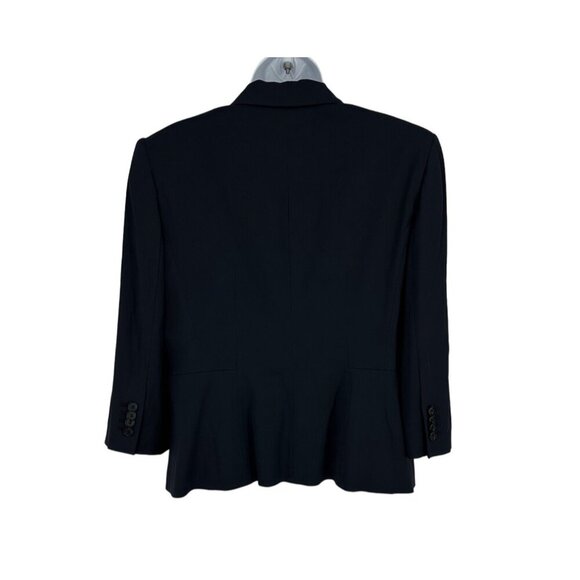 Ann Taylor Navy 1 Button Blazer Jacket Womens Size 10 - Picture 2 of 9